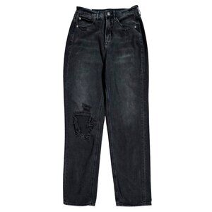 American Eagle Highest Rise 90's Boyfriend Jean Black Distressed Retro TALL LONG